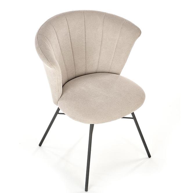 Stolička K459 tkanina/kov béž 60x59x79