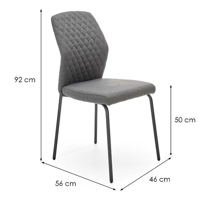 Stolička K461 tkanina/kov popol 46x56x92