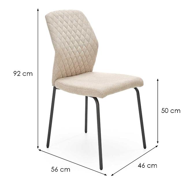 Stolička K461 tkanina/kov béž 46x56x92