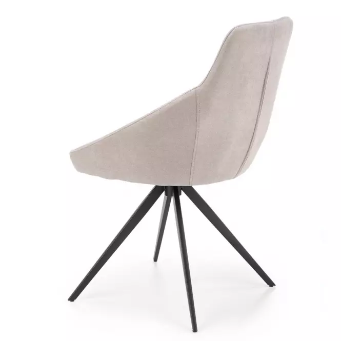 Stolička K431 tkanina/kov svetlý popol 55x54x84