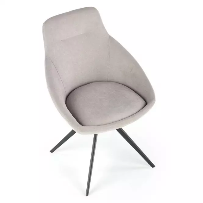 Stolička K431 tkanina/kov svetlý popol 55x54x84