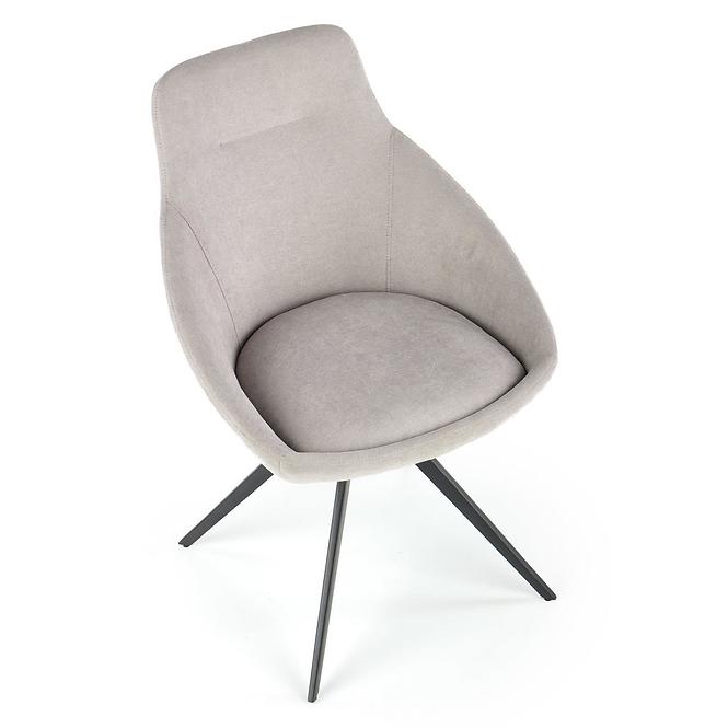 Stolička K431 tkanina/kov svetlý popol 55x54x84
