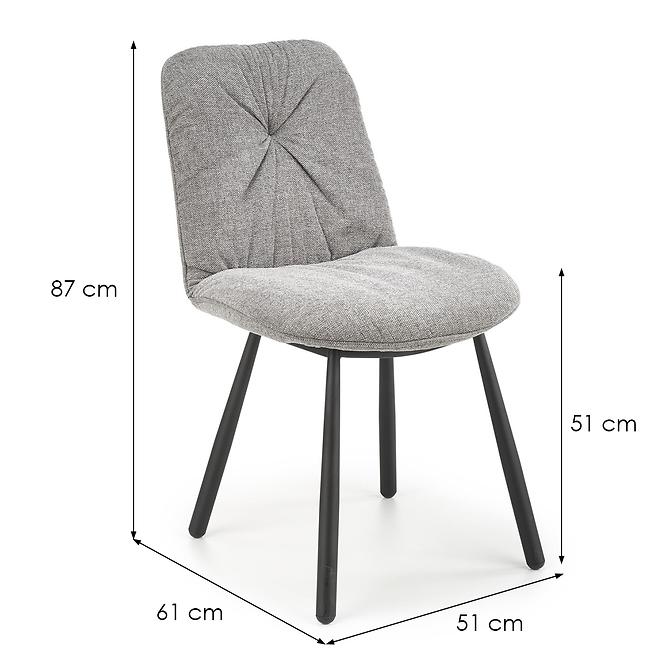 Stolička K422 tkanina/kov popol 51x61x87,10
