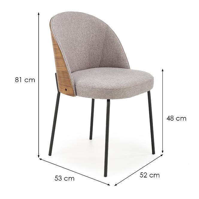 Stolička K451 tkanina/preglejka/kov popol/svetlý orech,5