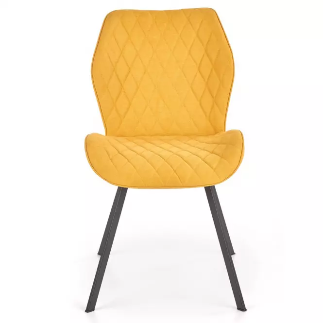 Stolička K360 tkanina/kov horčicová 51x64x90