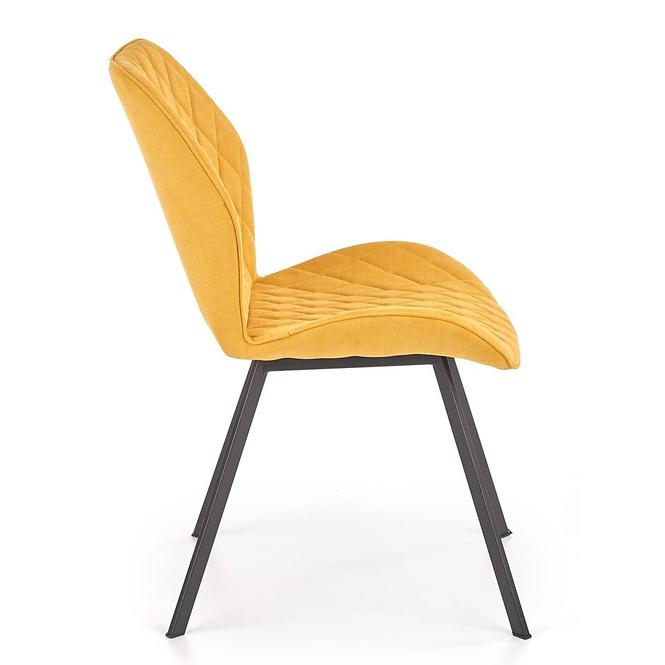 Stolička K360 tkanina/kov horčicová 51x64x90