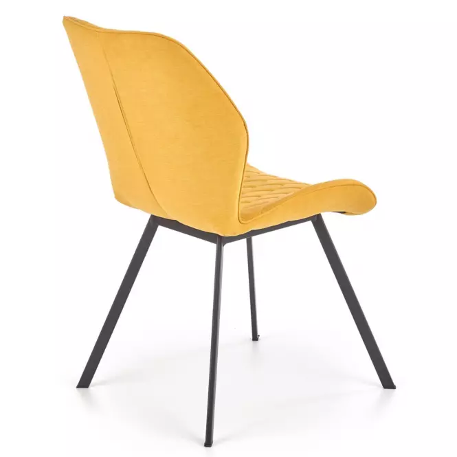 Stolička K360 tkanina/kov horčicová 51x64x90