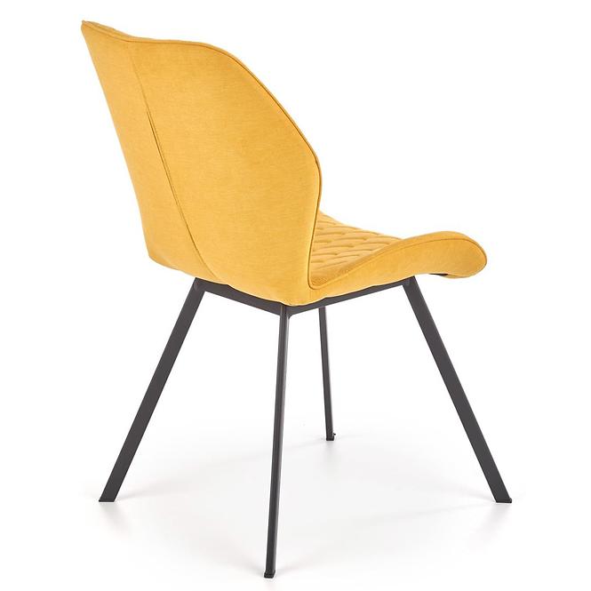 Stolička K360 tkanina/kov horčicová 51x64x90