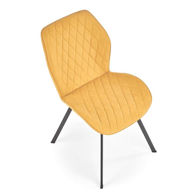 Stolička K360 tkanina/kov horčicová 51x64x90