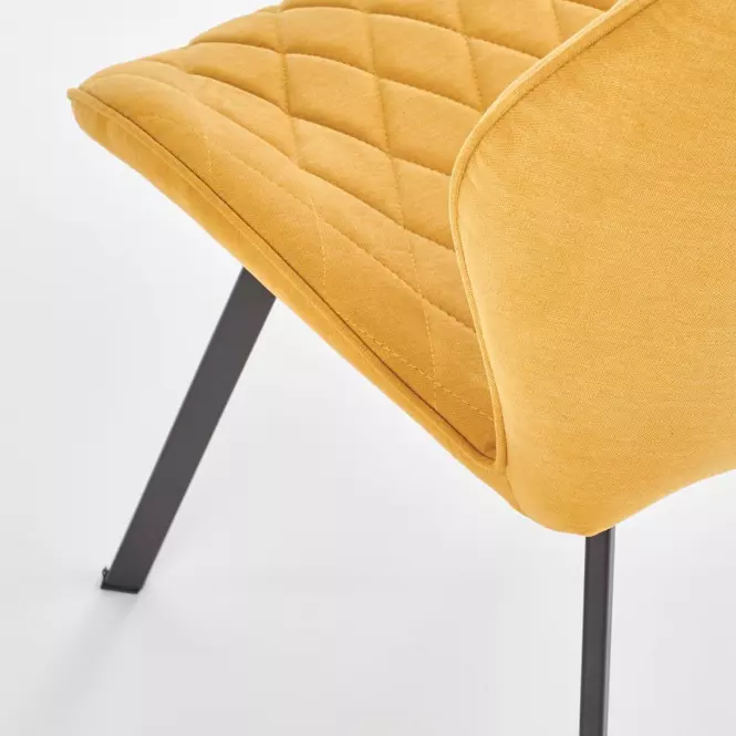 Stolička K360 tkanina/kov horčicová 51x64x90