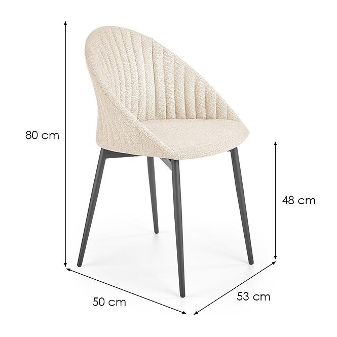 Stolička K357 tkanina/kov béž 53x50x80,10