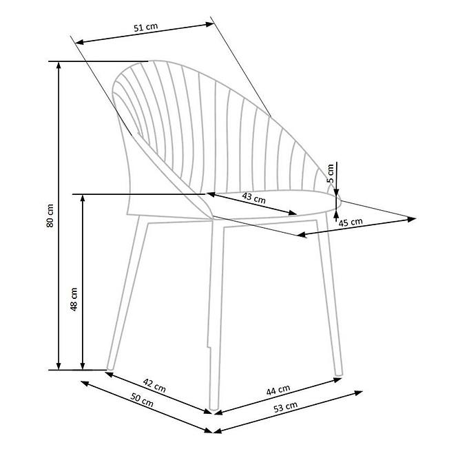 Stolička K357 tkanina/kov béž 53x50x80,11
