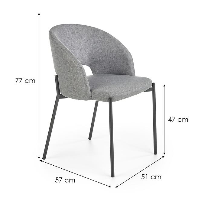Stolička K373 tkanina/kov popol 51x57x77