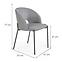Stolička K373 tkanina/kov popol 51x57x77,12