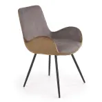 Stolička K392 tkanina/kov tmavý popol/hnedá 53x60x82