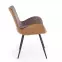Stolička K392 tkanina/kov tmavý popol/hnedá 53x60x82,3