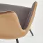Stolička K392 tkanina/kov tmavý popol/hnedá 53x60x82,7