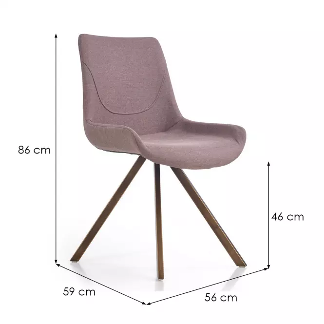 Stolička K290 tkanina/kov popol 55x59x85