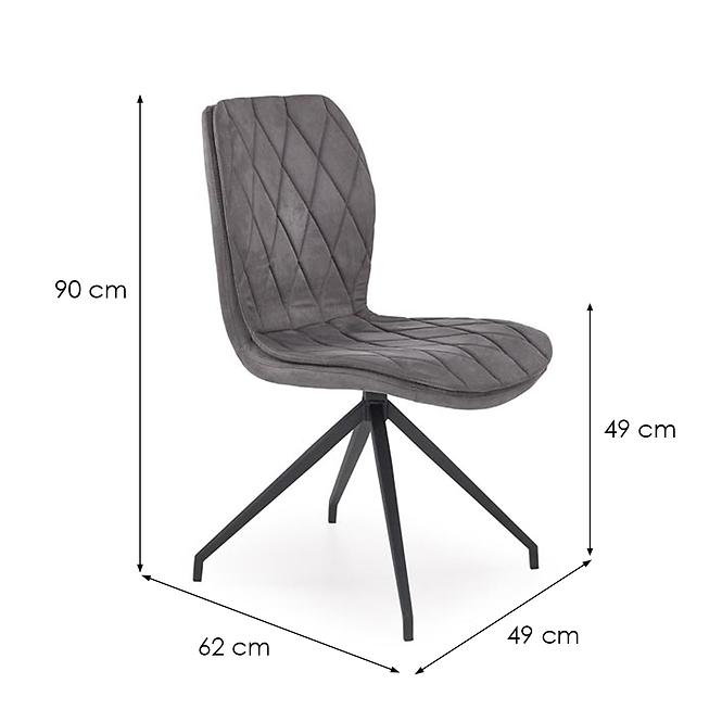 Stolička K237 tkanina/kov popol 49x62x90,4