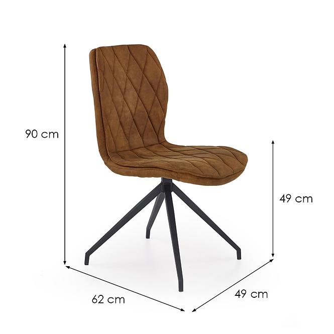 Stolička K237 tkanina/kov hnedá 49x62x90