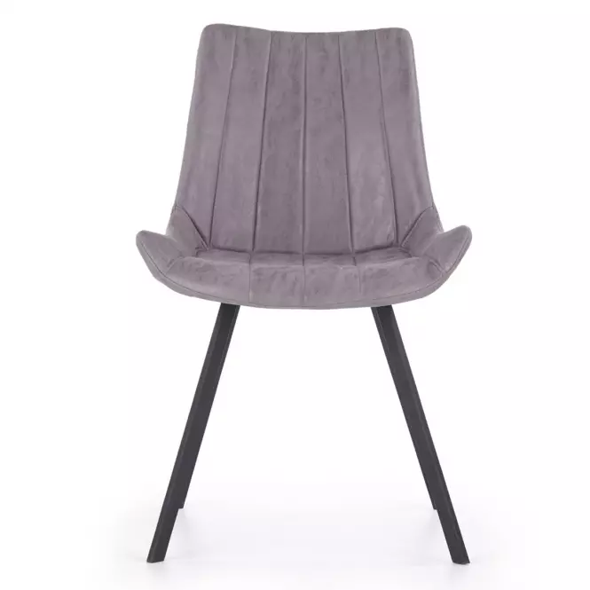 Stolička K279 ekokoža/kov tmavý popol 54x56x87