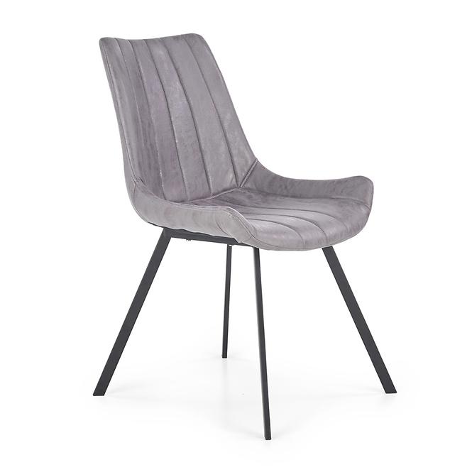 Stolička K279 ekokoža/kov tmavý popol 54x56x87