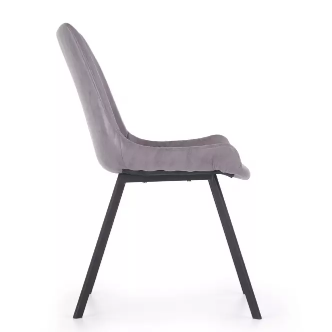 Stolička K279 ekokoža/kov tmavý popol 54x56x87