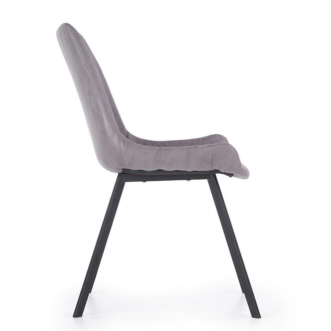 Stolička K279 ekokoža/kov tmavý popol 54x56x87