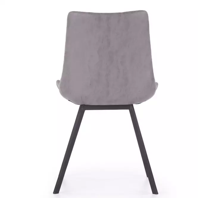 Stolička K279 ekokoža/kov tmavý popol 54x56x87