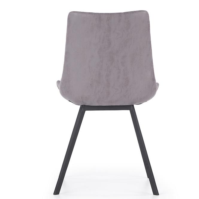 Stolička K279 ekokoža/kov tmavý popol 54x56x87,5