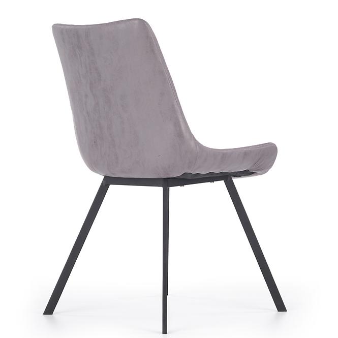 Stolička K279 ekokoža/kov tmavý popol 54x56x87