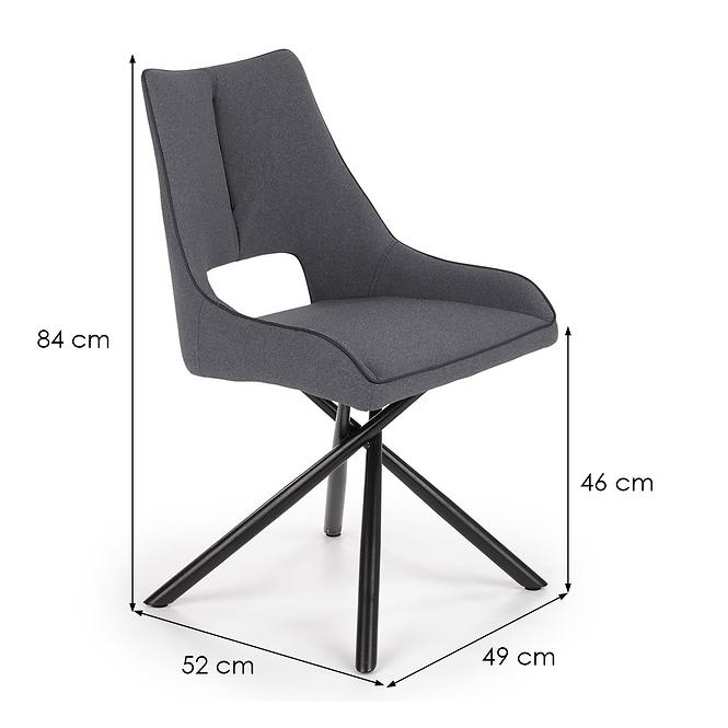 Stolička K409 tkanina/kov tmavý popol 49x52x84,12
