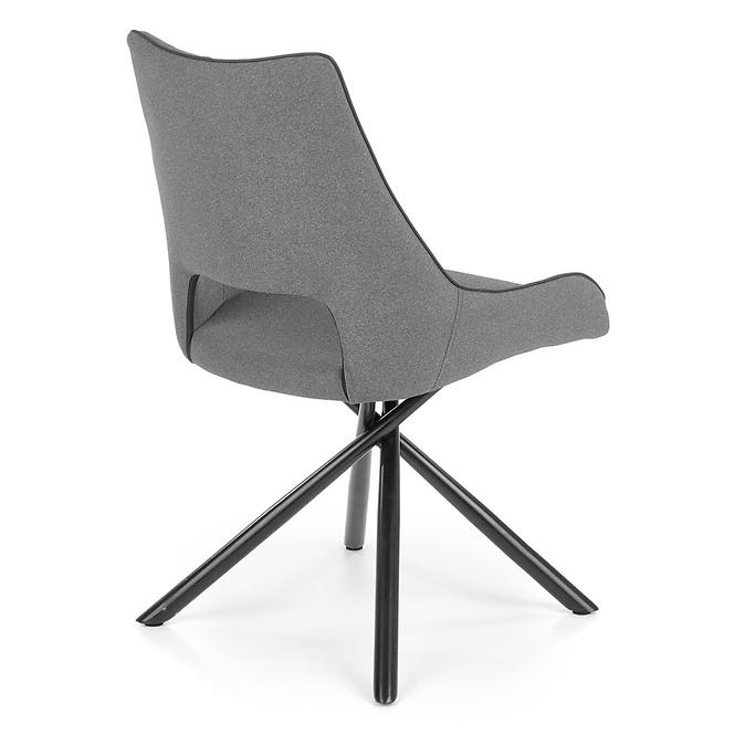 Stolička K409 tkanina/kov tmavý popol 49x52x84