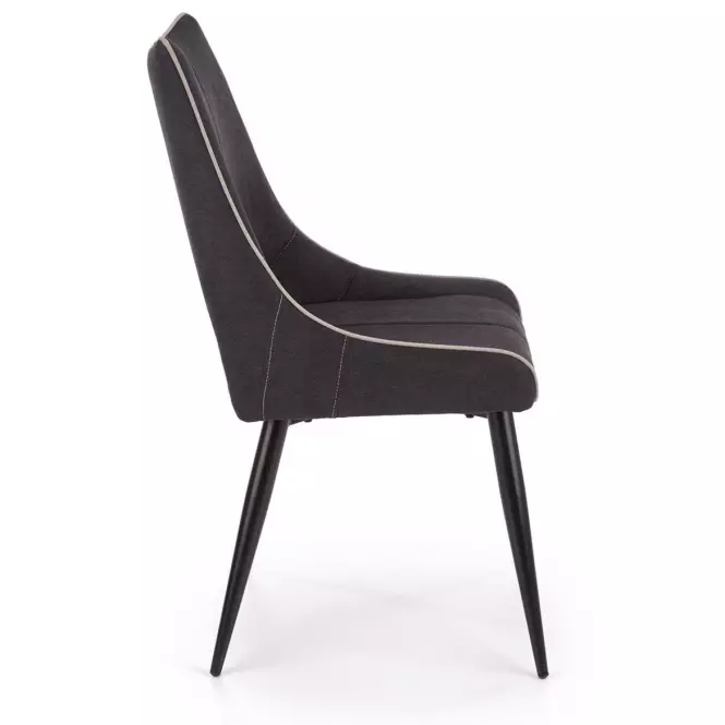 Stolička K369 tkanina/kov tmavý popol 48x58x92,4