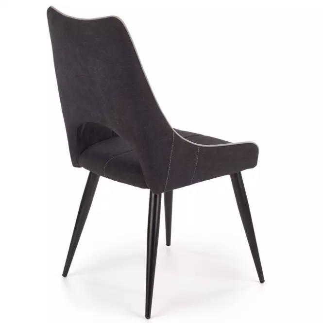 Stolička K369 tkanina/kov tmavý popol 48x58x92,5