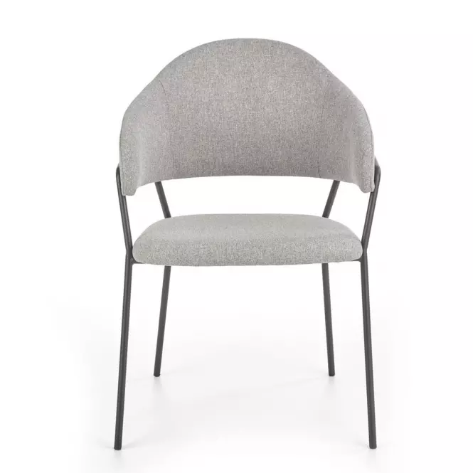 Stolička K359 tkanina/kov svetlý popol 58x55x84