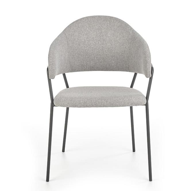 Stolička K359 tkanina/kov svetlý popol 58x55x84