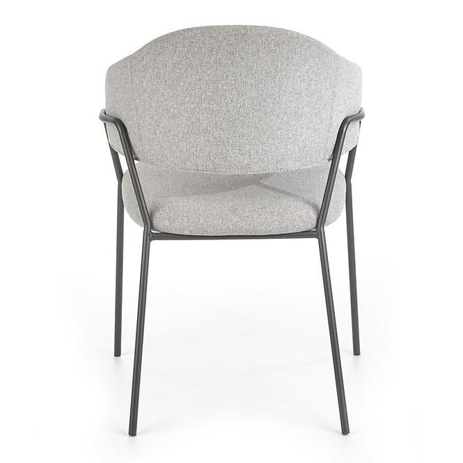 Stolička K359 tkanina/kov svetlý popol 58x55x84