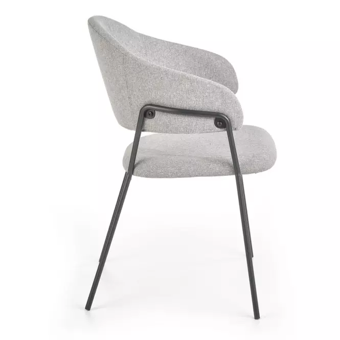 Stolička K359 tkanina/kov svetlý popol 58x55x84