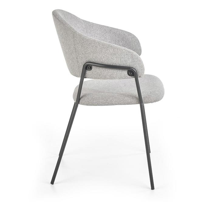 Stolička K359 tkanina/kov svetlý popol 58x55x84