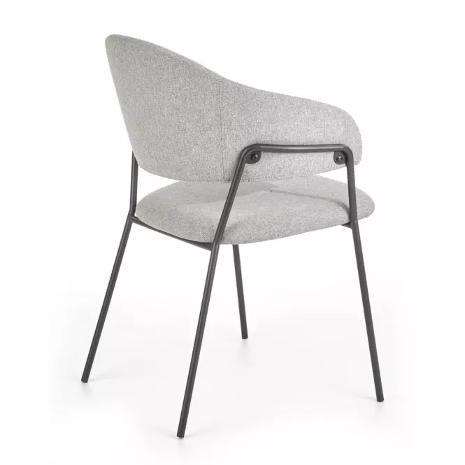 Stolička K359 tkanina/kov svetlý popol 58x55x84