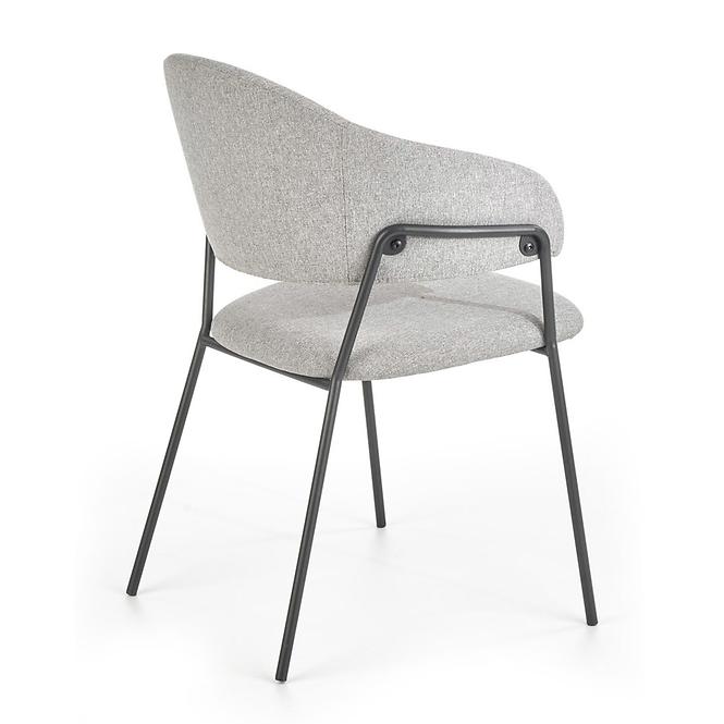 Stolička K359 tkanina/kov svetlý popol 58x55x84
