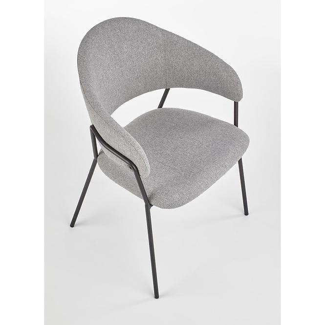 Stolička K359 tkanina/kov svetlý popol 58x55x84