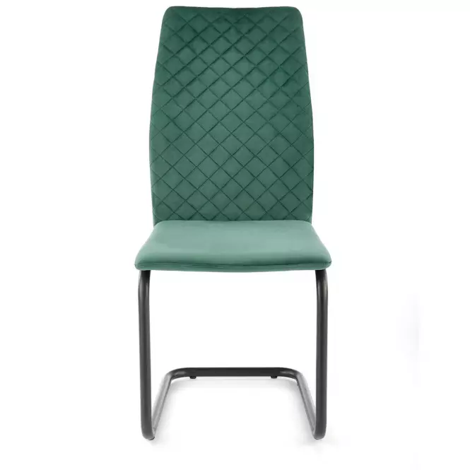 Stolička K444 tkanina/kov tmavá zelená 44x54x97