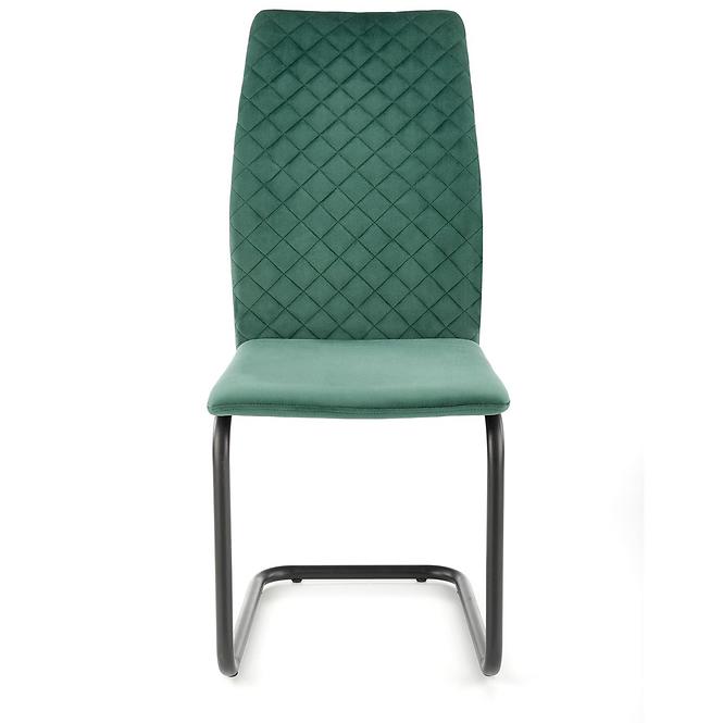 Stolička K444 tkanina/kov tmavá zelená 44x54x97,2