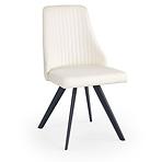 Stolička K206 kov/ekokoža biela 48x58x87