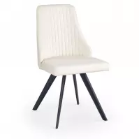 Stolička K206 kov/ekokoža biela 48x58x87