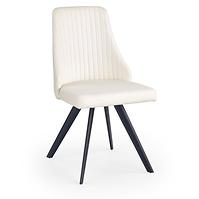 Stolička K206 kov/ekokoža biela 48x58x87