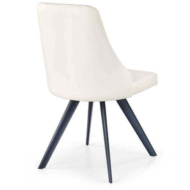 Stolička K206 kov/ekokoža biela 48x58x87,2