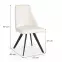 Stolička K206 kov/ekokoža biela 48x58x87,3